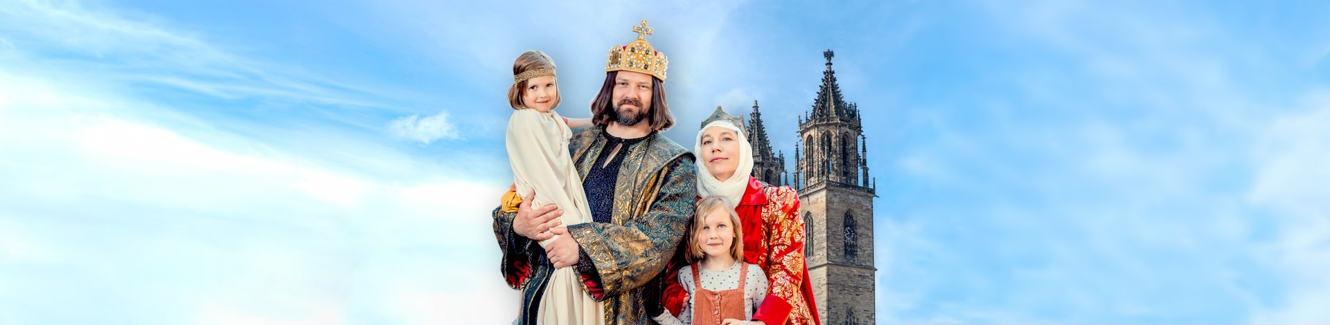 Kaiserfamilie vor dem Magdeburger Dom – Kaiser-Otto-Fest. Jetzt Tickets sichern!
